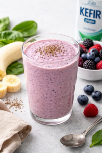 A simple probiotic-rich smoothie that supports gut health with minimal effort. Easy to customize and gentle on digestion.